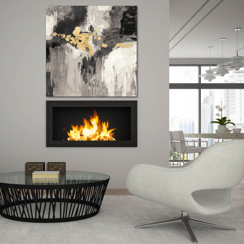 «Sparkle Abstract 3 Bwg» par Silvia Vassileva, art mural en verre acrylique, H 36 po x l 36 po x P 0,2 po