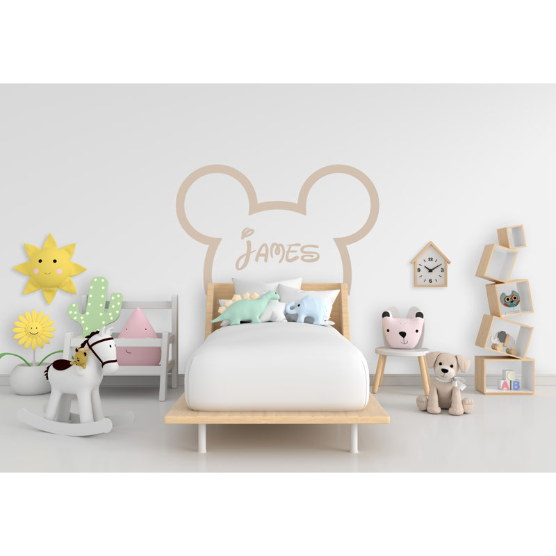 Adhésif décoratif de grandes oreilles de souris, décor de tête de lit pour enfants, autocollant mural bohème, autocollant de tête de lit, décoration murale de chambre de bébé 225LU