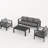 5 - Person Outdoor Seating Group With Cushions-1276198608
