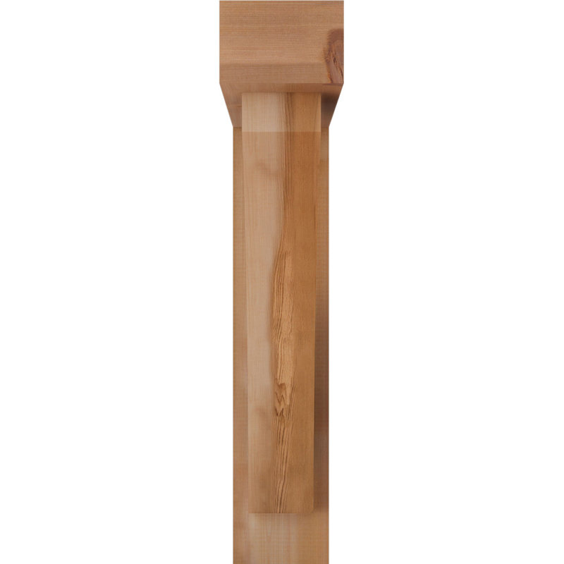 Support de bloc Thorton avec entretoise décalée, 32 x 28, Cèdre rouge occidental de l 6 po (scié brut)