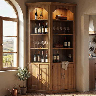 90.3"H Corner Pantry Cabinet