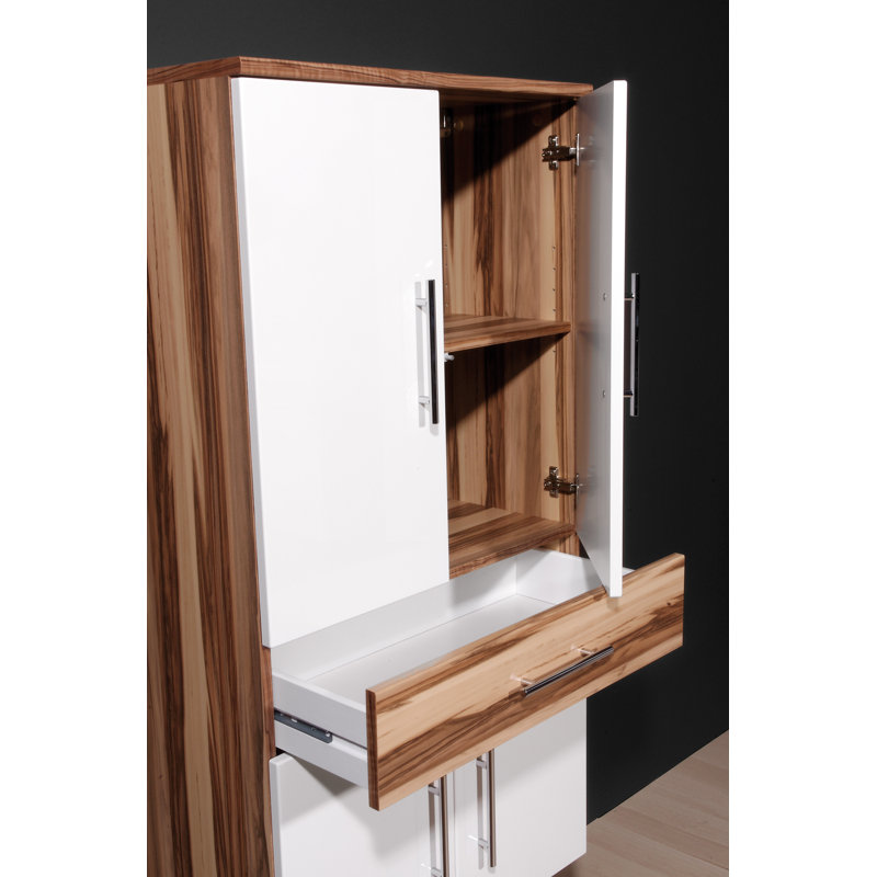 Impuls Bathroom Storage, White/Baltimore walnut replica