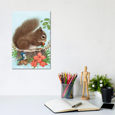 Playfull Squirrel - Wrapped Canvas Print