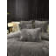 Ensemble d'édredon 100% velours gris Zera-127957425-127957429