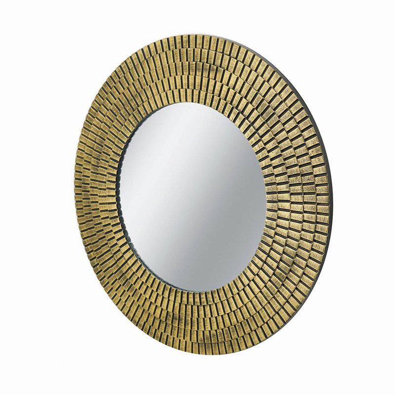 Miroir d'appoint D29.5 ", Antique Gold
