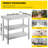 VEVOR Stainless Steel 60 in. L x 14 in. W x 34 in. H Adjustable Prep Station-97811095