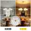 Lustre traditionnel 6 lumières avec abat-jour en tissu plissé-21512999