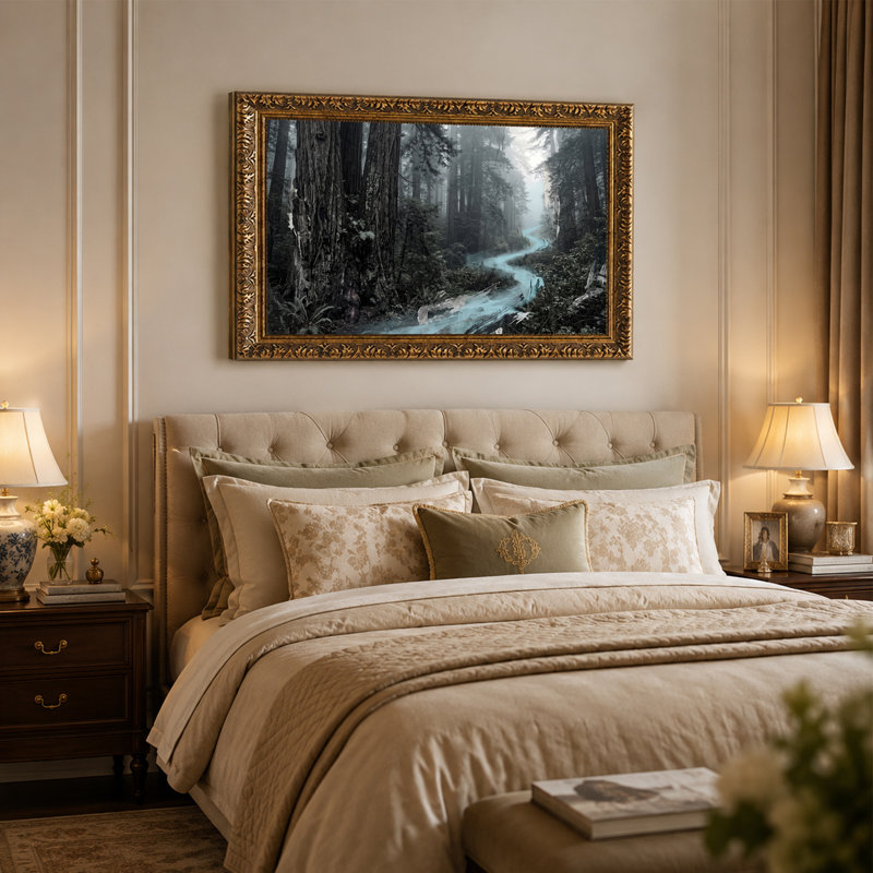 Art mural sur toile Misty Forest, 12"H x 18"W