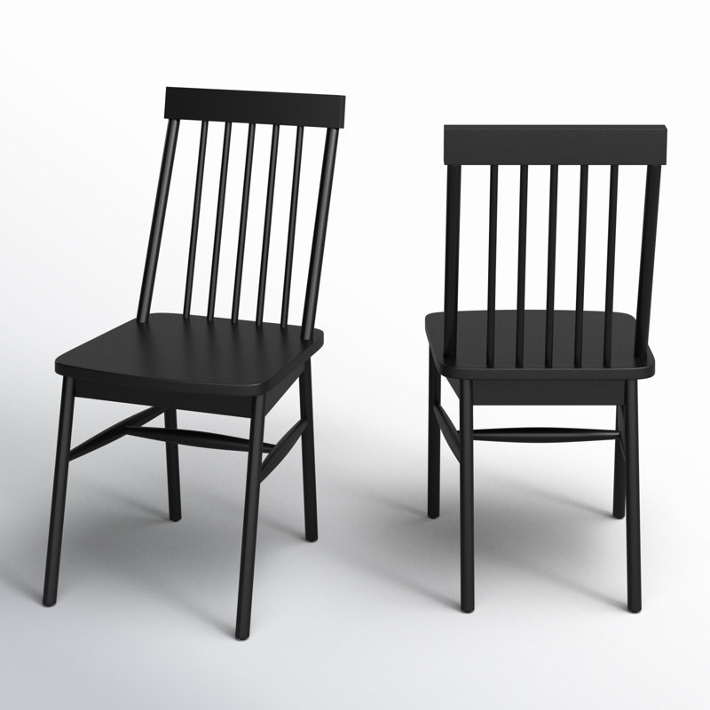 Captiva 19'' H Solid Wood Side Chair, Black