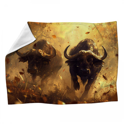 Buffalos Wildlife Throw Blanket