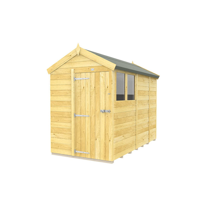 5ft x 9ft Apex Shed - Single Door with Windows