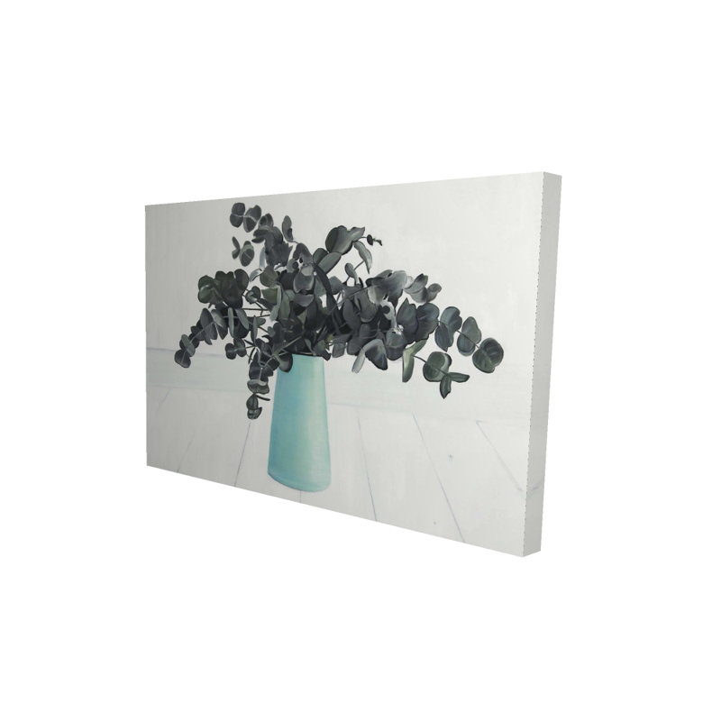 Bouquet d'eucalyptus - Toile turquoise Hygge