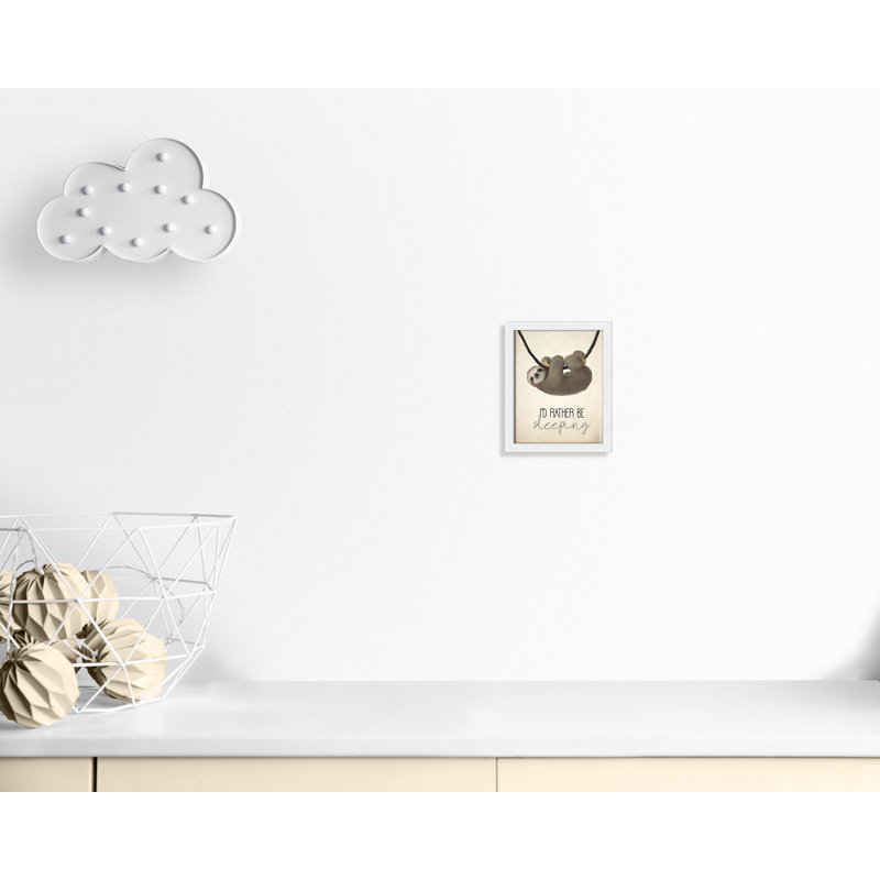 «Sleeping», art encadré, H 11 po x l 9 po x P 1,19 po, Cadre blanc