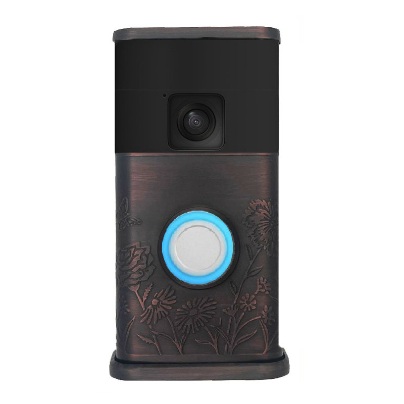 Couvre-sonnette de jardin vidéo - Compatible avec sonnette de porte (2024), Bronze huilé