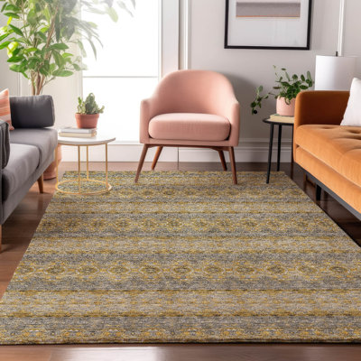 Premium Machine Washable Cerrito Gold Rug