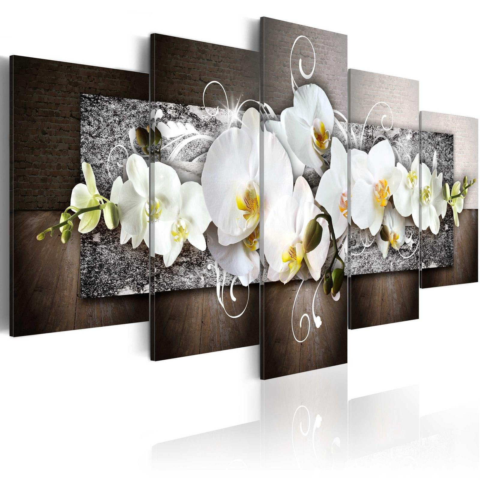 Latitude Run® Floral Botanical Style - 5 Piece Wrapped Canvas Print ...