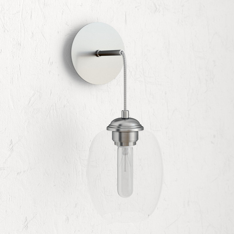 Beronica Steel Armed Sconce, Brushed Nickel