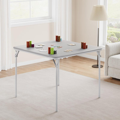 Table pliante portative 33,6 "avec coussin en polyuréthane - Table à cartes légère pour le salon, le bureau et le camping (table seulement)