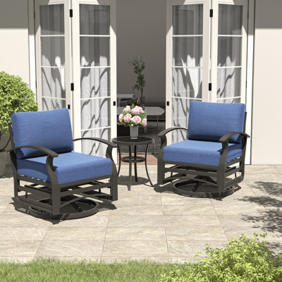 Fauteuil oscillant d'extérieur en métal 28,5 po