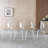 1+4,5pieces dining set, Table metal leg Mid-century Dining Table for 4-6 people With MDF Table Top, Pedestal Dining Table, End Table Leisure Coffee Table,white SET-612378144-612378147-612378157