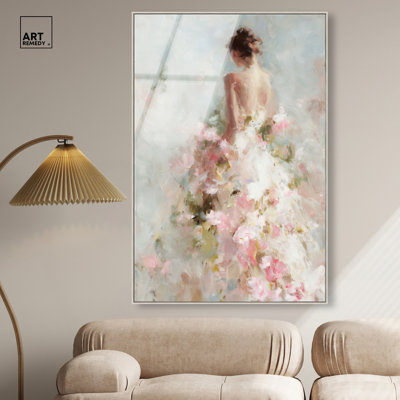 «Garden Bride I», reproduction d'art acrylique encadrée par Art Remedy, cadre argenté, 36 x 54