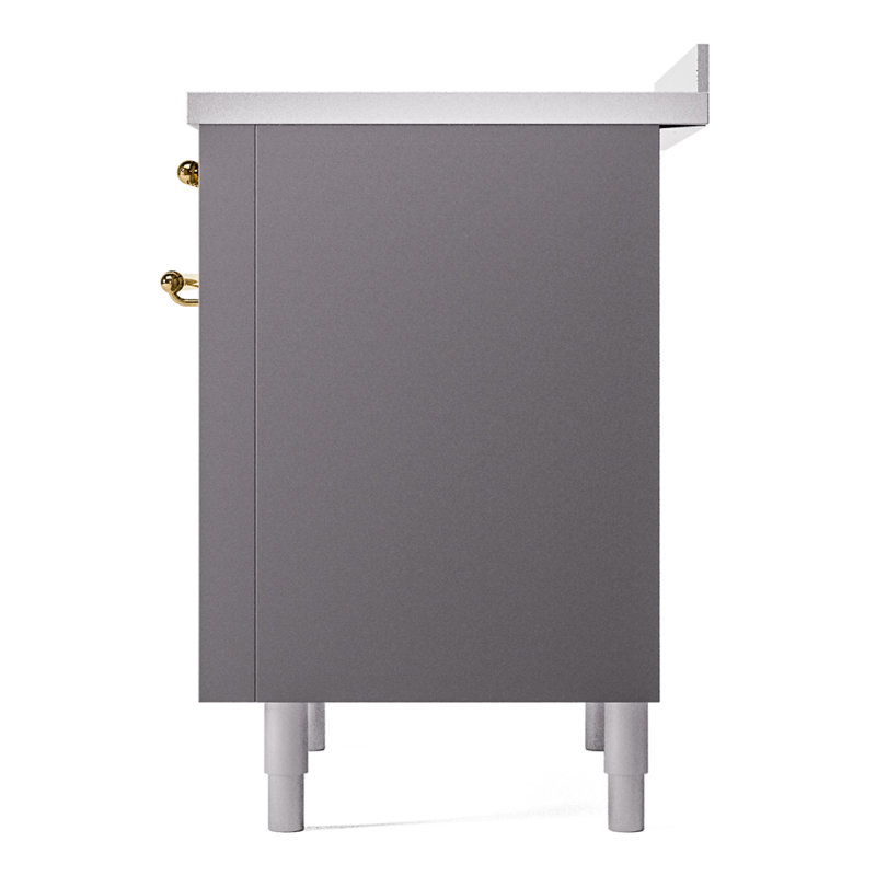 ILVE Nostalgie II 36 in Induction Range, Graphite Matte/Brass