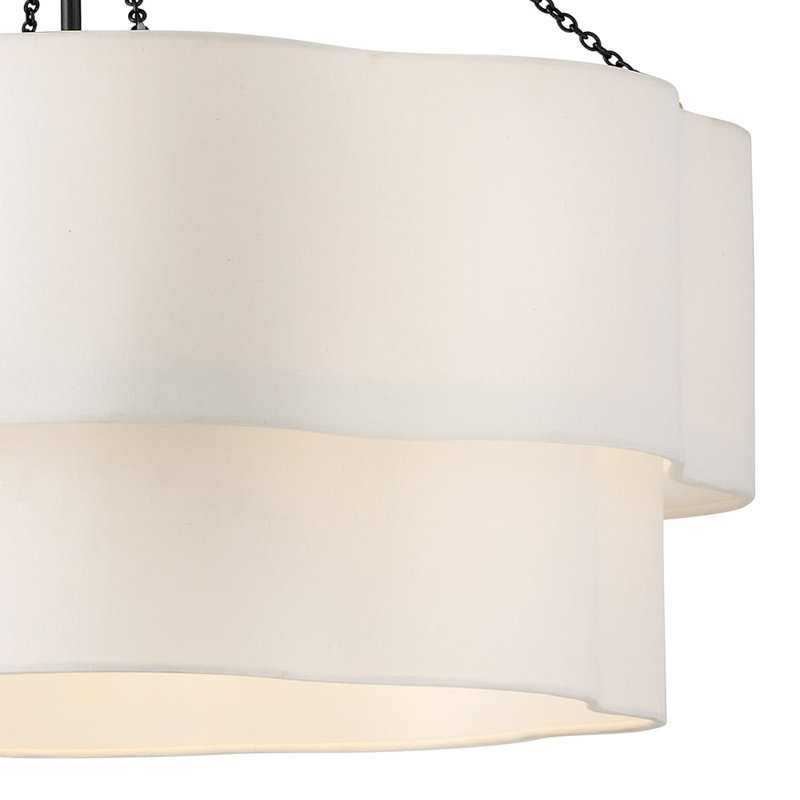 Gwen 8 - Light Steel Chandelier, Black