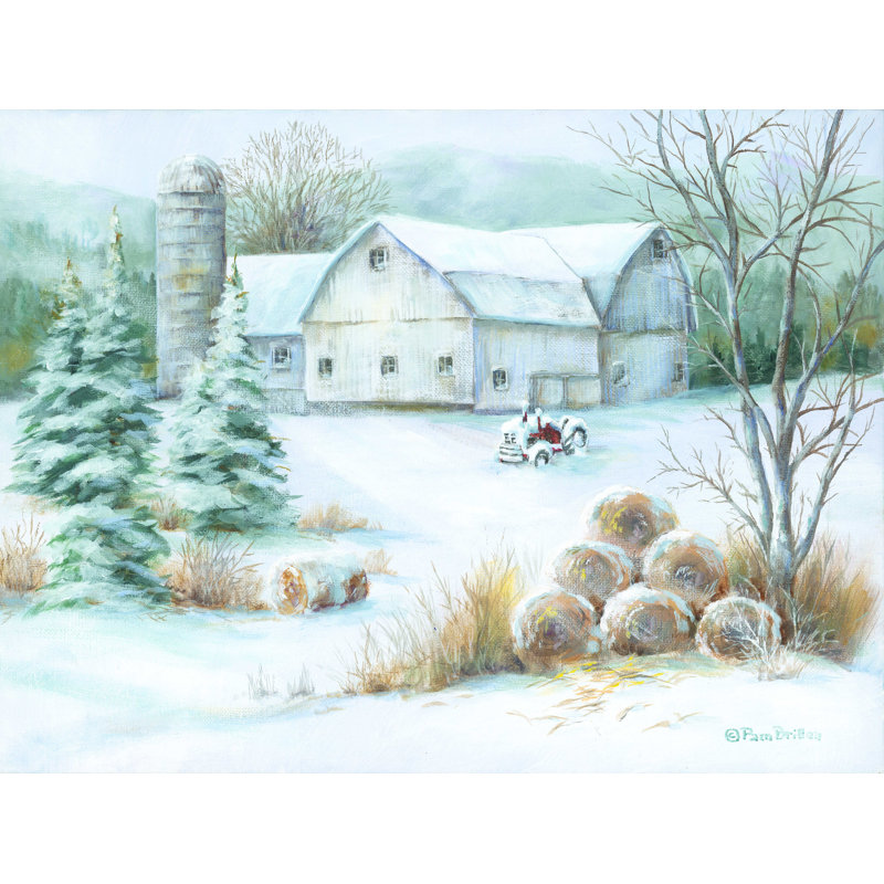 Aswar Winter Hay - reproduction sur toile tendue, H 32 po x l 48 po