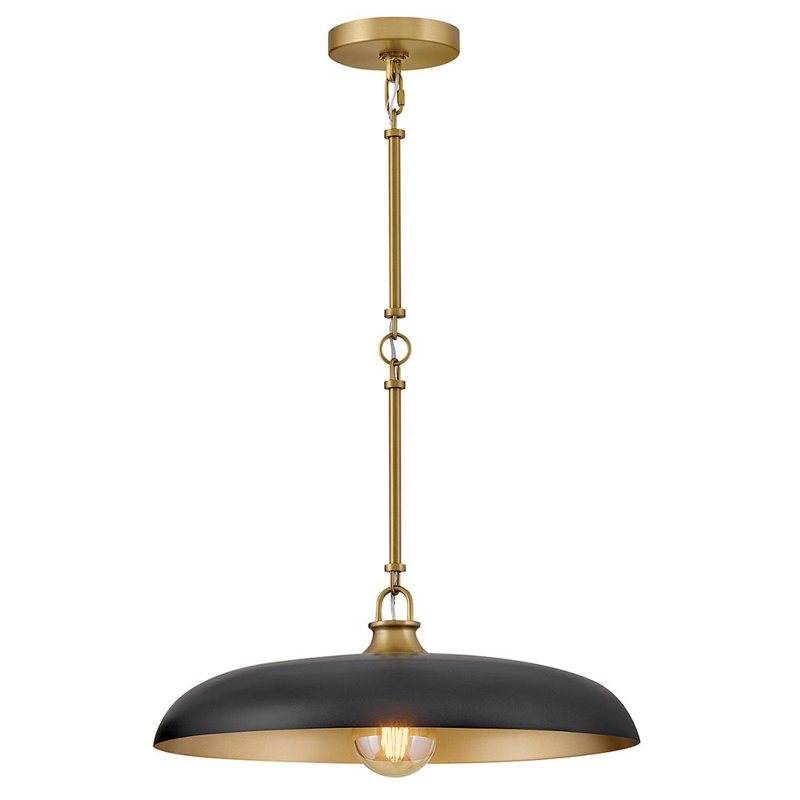 Sadie 1 - Light Steel Chandelier, 6.25" H x 18" W x 18" D, Black