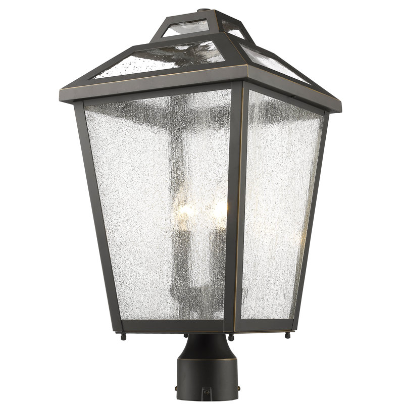 Luminaire suspendu à 3 lumières Saxon, Bronze huilé, H 16 po x l 9 po x P 9 po