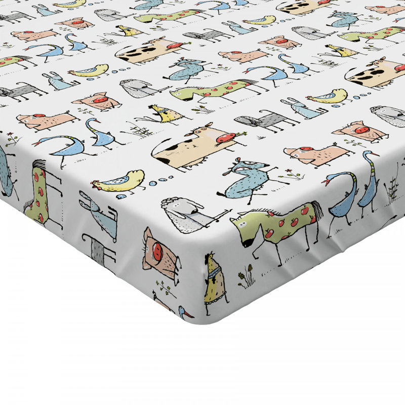 Cartoon Microfiber Fitted Sheet, Full Fitted Sheet