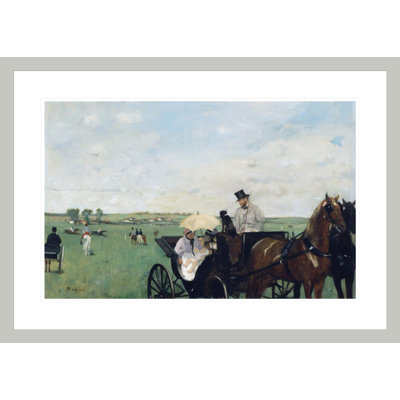 «At the Races in the Countryside» par Edgar Degas, impression giclée encadrée