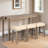 4 Piece Bar Table Set With Power Outlet,Bar Table Set With Chairs,Sofa Bar Table With Stools,Behind Couch Table With 3 Padded Stools,For Living Room,Dining Room-1153103074
