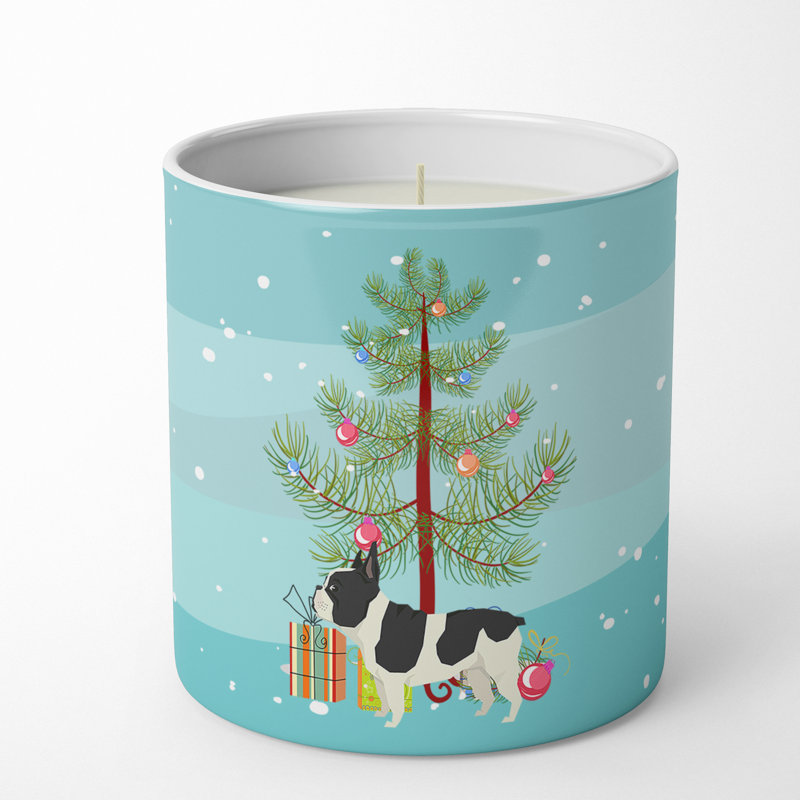 Bougie de Noël décorative arbre de Noël bouleau français 10 oz