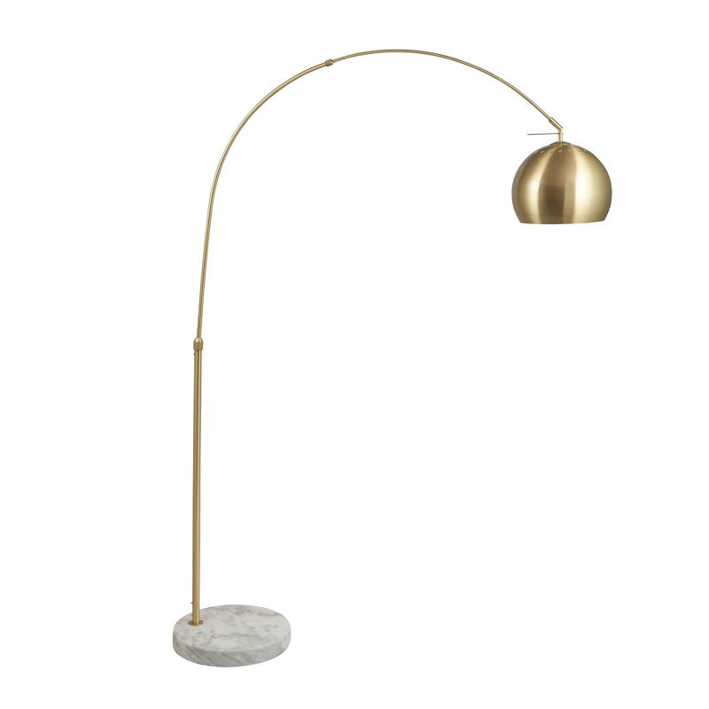 Charlee 175cm Arched Floor Lamp, Brass