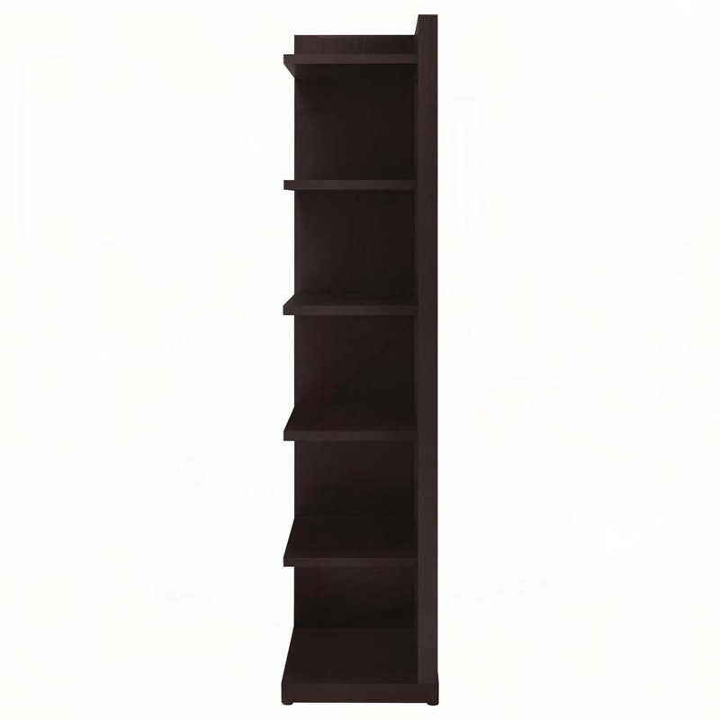 Cappuccino 6-tier Corner Bookcase