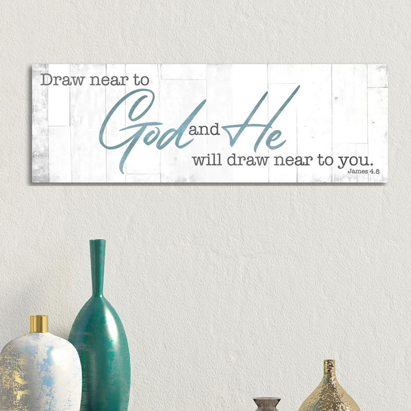 Draw Near 1 Piece Panoramic Wall Art on Canvas, 30.48cm H x 91.44cm W x 3.81cm D, Wrapped Canvas