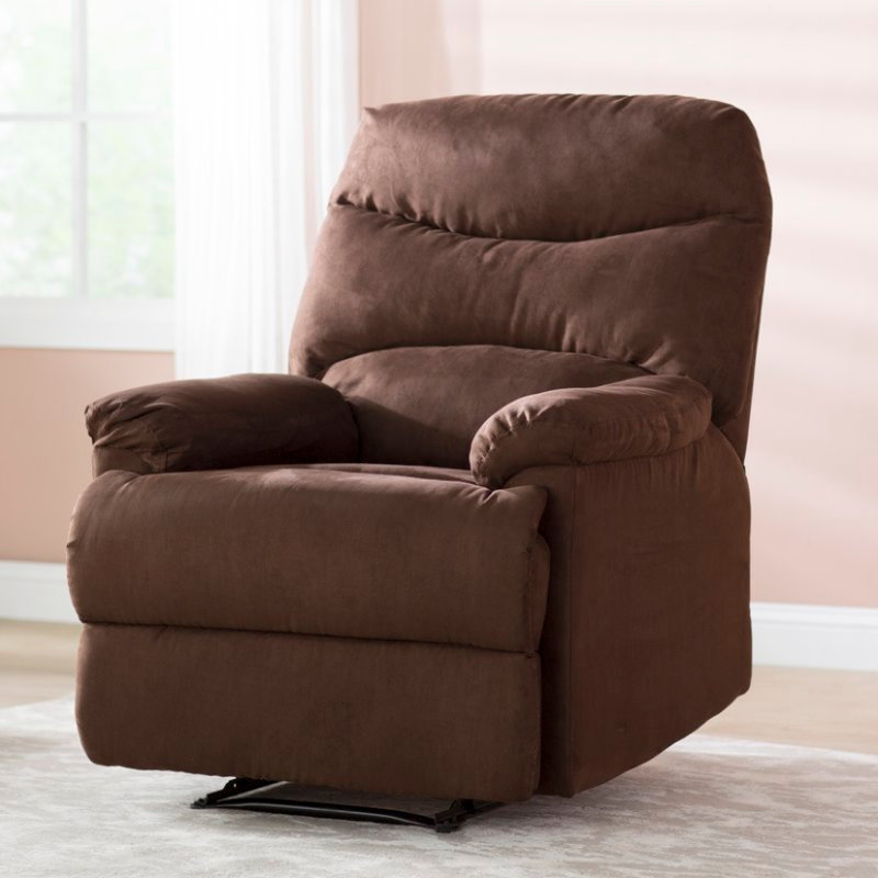 Lossett Upholstered Recliner, Black