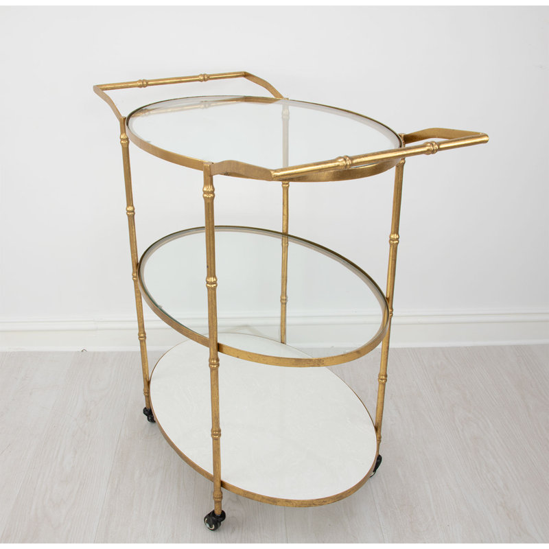 Kelly Serving Cart, Gold