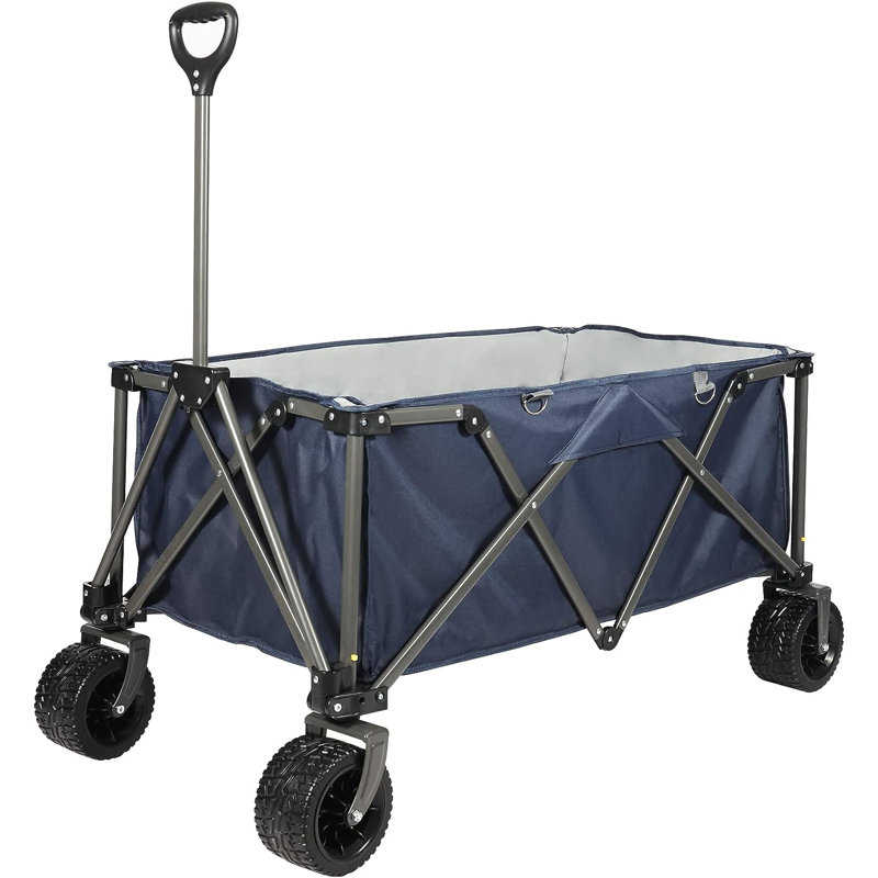 Chariot pliable robuste avec roues et porte-gobelet 226L