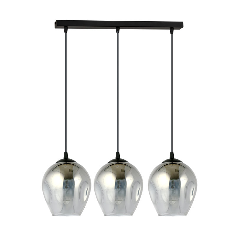 Cadi-Grace 3 - Light Black Kitchen Island Pendant, Graphite