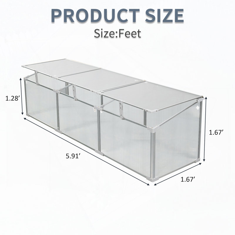Serre en polycarbonate pour l'extérieur en hiver