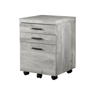 Office Rolling File Cabinet With Grey Laminate And Storage Drawers, Contemporary Printer Stand In Grey, Spacious Style