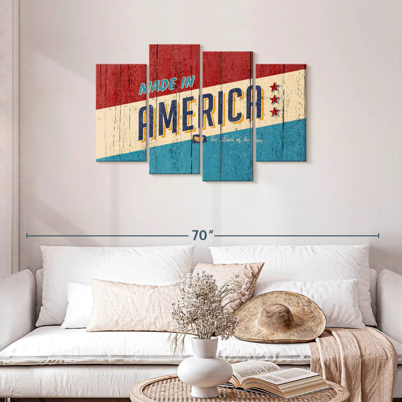 Lelar Made In America, typographie, H 27 po x l 43 po