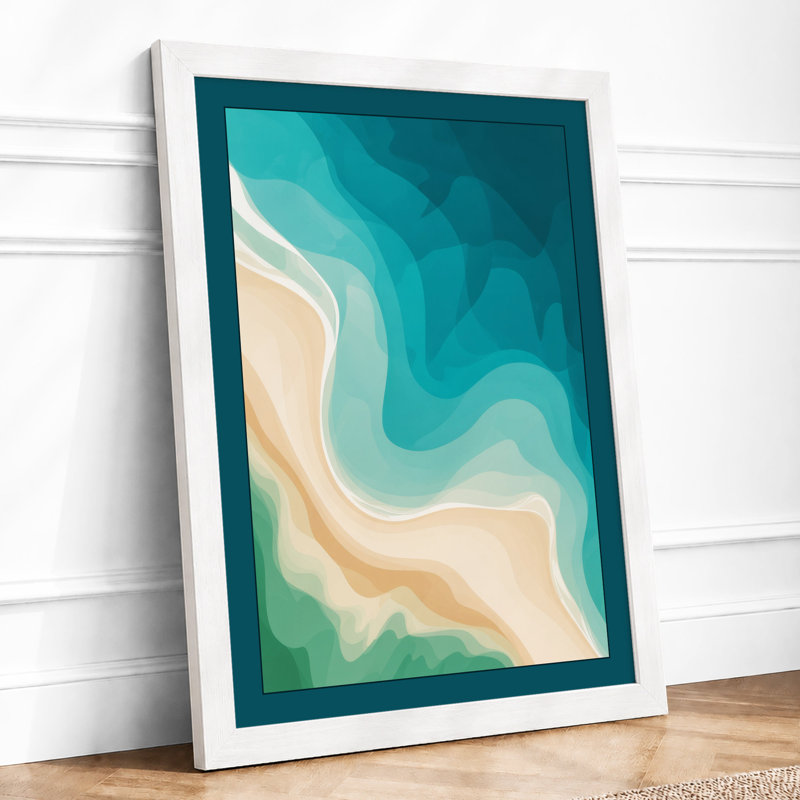 Aerial Forms Abstract - Framed Print, A1 - 84.1 x 59.4 cm, White