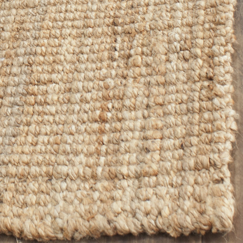 Calidia Natural Fiber Hand Woven Jute Solid Color Rug, Square 10'
