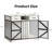  Farmhouse Dog Crate Console Table Furniture with Storage Drawers, Wooden Indoor Kennel Console Table with Double Doors & Secure Latch-72076295