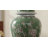 Decorative Bird And Flower Temple Jar With Lid -  Tall Home Decor Accent For Coffee Table - Versatile Jar Or Vase For Office Desk - Green & White-1131632563
