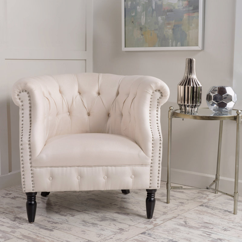 Fauteuil d'appoint Club Basic, Tissu beige