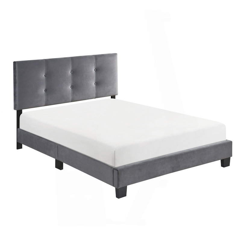 Mobilier de chambre à coucher 1pc, Lit double, Gris foncé